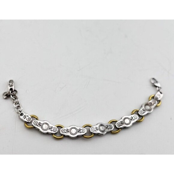 Brighton Celestine Silver Tone & Blue Rhinestone Bracelet silver and gold tone. - Picture 7 of 7